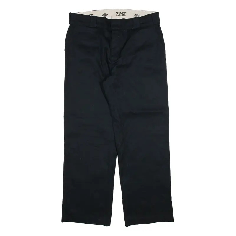 DICKIES 774f Womens Trousers Black Regular Straight W32 L28