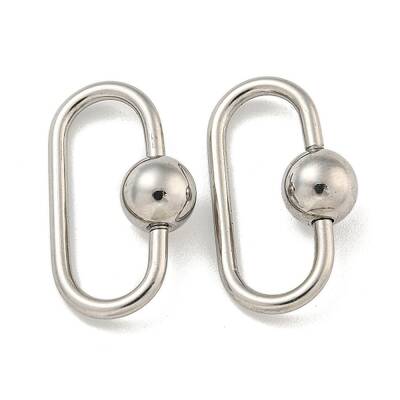 Non-Tarnish 304 Stainless Steel Screw Carabiner Lock Charms