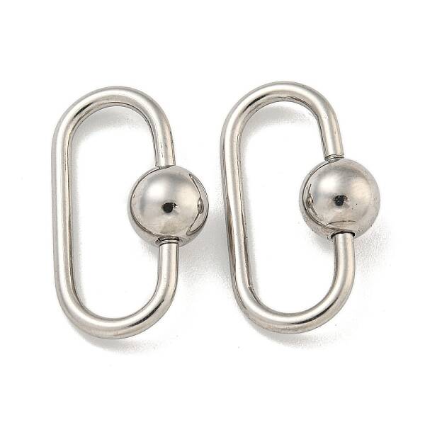Non-Tarnish 304 Stainless Steel Screw Carabiner Lock Charms