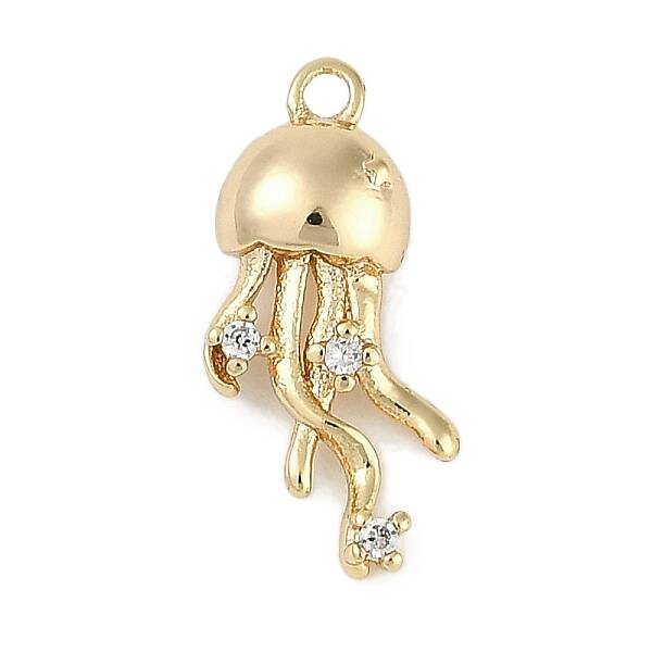 Brass Micro Pave Cubic Zirconia Pendants