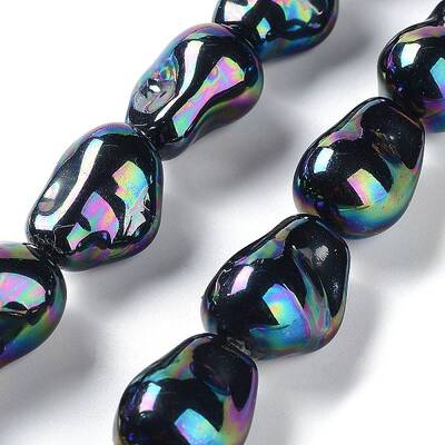 Electroplated Shell Pearl Beads Strands