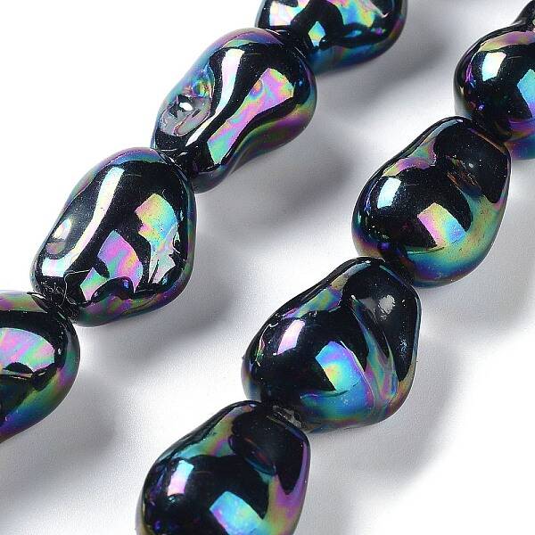 Electroplated Shell Pearl Beads Strands
