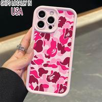 Fashion Camo Pattern Phone Case, Durable Phone Protective Cover, Phone Accessories Compatible with iPhone 16 15 14 13 12 11 P...