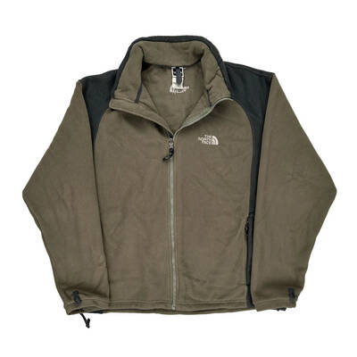The North Face Fleece Jacket - Large Khaki Polyester