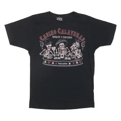 MEXICAN MOB Casino Game Mens T-Shirt Black Crew Neck S