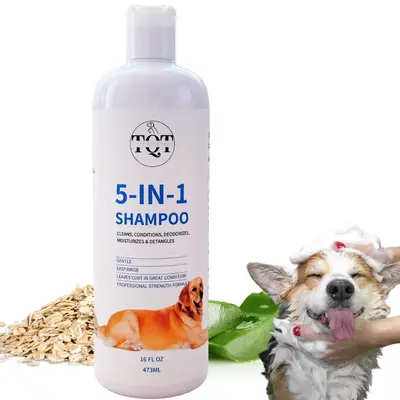TQT 5 in 1 Dog Shampoo and Conditioner - Premium Dog Wash for Allergies and Dry, Itchy, Moisturizing for Sensitive Skin - Oat...