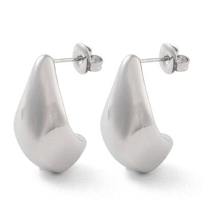 Non-Tarnish 304 Stainless Steel Teardrop Stud Earrrings