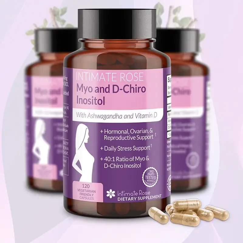 Myo-Inositol & D-Chiro Inositol Supplement with Ashwagandha for Women & Vitamin D3
