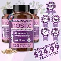 Myo-Inositol & D-Chiro Inositol Supplement for Women's Health Vitamins Ashwagandha