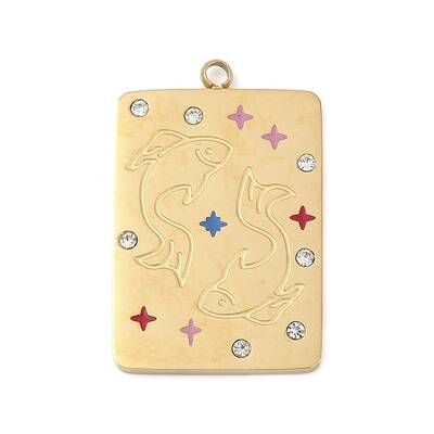 304 Stainless Steel Rhinestones Pendants