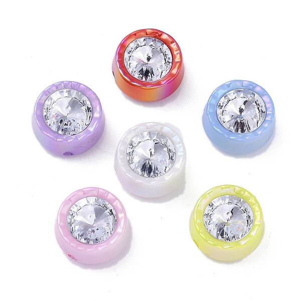 UV Plating Iridescent Acrylic with Rhinestone Beads