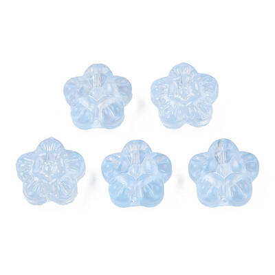 Transparent Spray Painted Glass Beads
