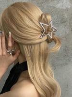 Star Design Hair Claw, Elegant Hair Accessories for Women & Girls, Cute Lovely Hairwear for Daily Used