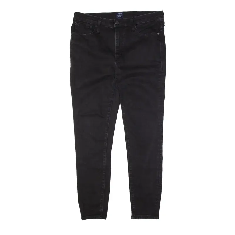 J.CREW Mid Rise Jeans Black Denim Slim Skinny Womens W31 L27