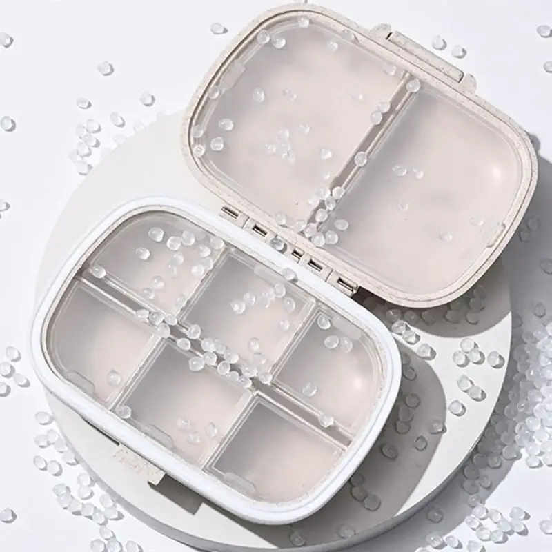 8 Grid Medicine Storage Box, 1 Count Portable Multi-grid Pill Organizer, Travel Medicine Box for Outdoor