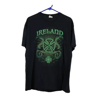 Ireland Fruit Of The Loom T-Shirt - Large Black Cotton