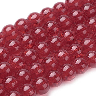 Spray Painted Crackle Glass Beads Strands