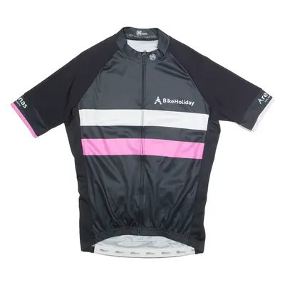 89 SPORTS Cycling Zip Up Mens Jersey Black High Neck L