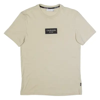 CALVIN KLEIN Mens T-Shirt Cream XS