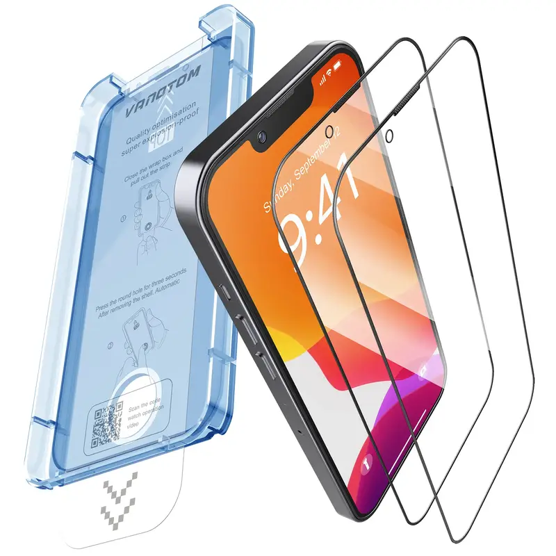 Anti-peeping Tempered Glass Screen Protector, 2pcs/set Full Screen Coverage Protective Film, Durable Phone Screen Protector f...