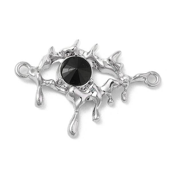 Alloy Jet Rhinestone Pendants