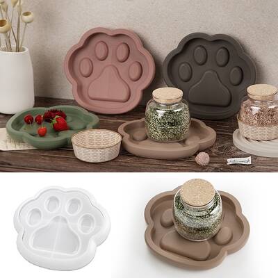 DIY Cat Paw Print Tray Silicone Molds