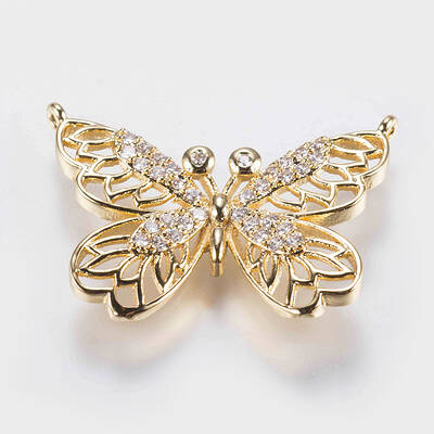 Brass Micro Pave Cubic Zirconia Pendants