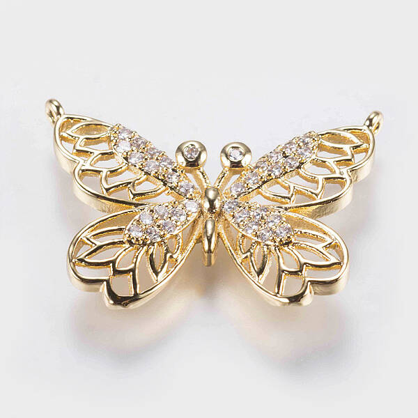 Brass Micro Pave Cubic Zirconia Pendants
