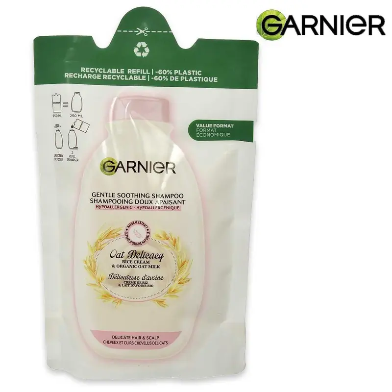 Garnier shampoo refill 250 ml soothing with delicate oat milk