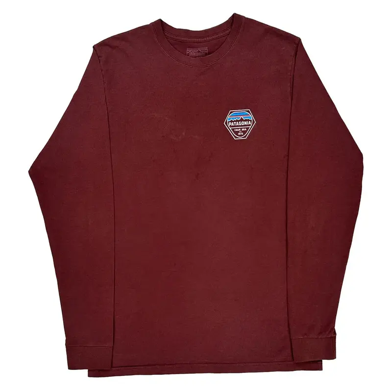Patagonia Top - Small Burgundy Cotton Blend