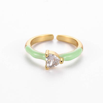 Brass Enamel Cuff Rings