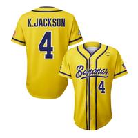 Savannah Style Baseball Jersey – Banana Yellow Unisex Team Shirt, #4 Fan Button-Up, Fun Sports Game Day Outfit Tee