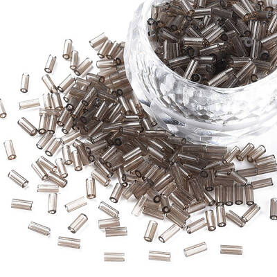 Transparent Glass Bugle Beads