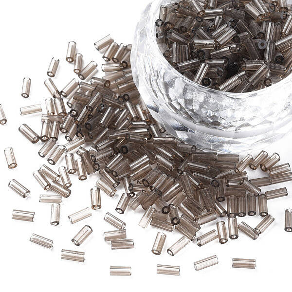 Transparent Glass Bugle Beads