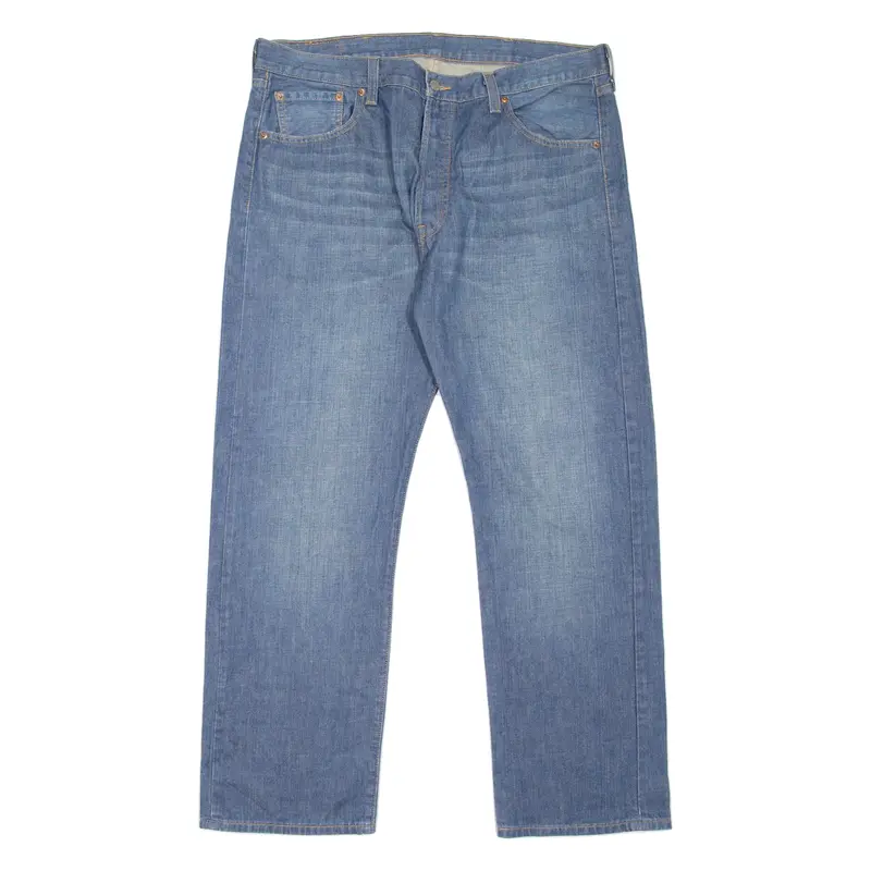 LEVI'S 501 Jeans Mens Blue Regular Straight Stone Wash W40 L30