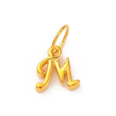 925 Sterling Silver Letter Charms with Jump Rings