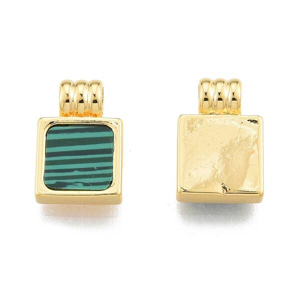 Synthetic Malachite Charms