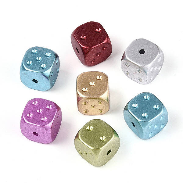 Spray Painted Opaque Acrylic Beads