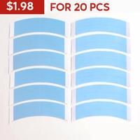 Wig Tape 20 Pcs Double Sided Adhesive Tape for Toupee Lace Front Wig Strong Hold Waterproof Strips Ashimary Blue Wig Tape
