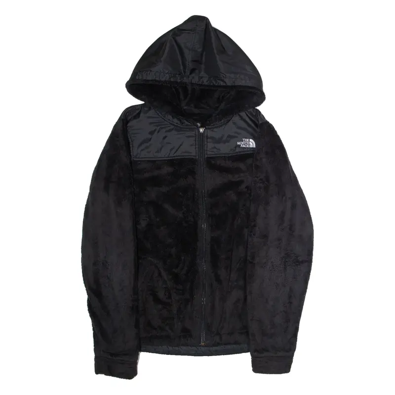 THE NORTH FACE Womens Fleece Jacket Black Hooded S