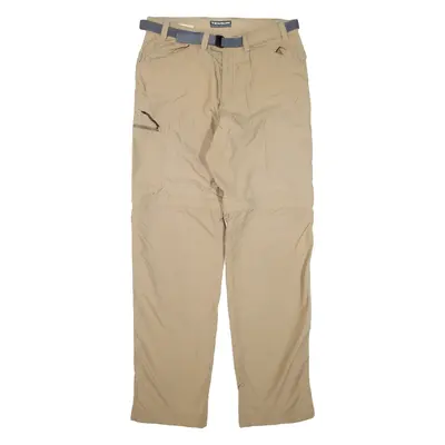 TENSON Belted Cargo Zip-off Trousers Beige Relaxed Straight Womens W30 L33
