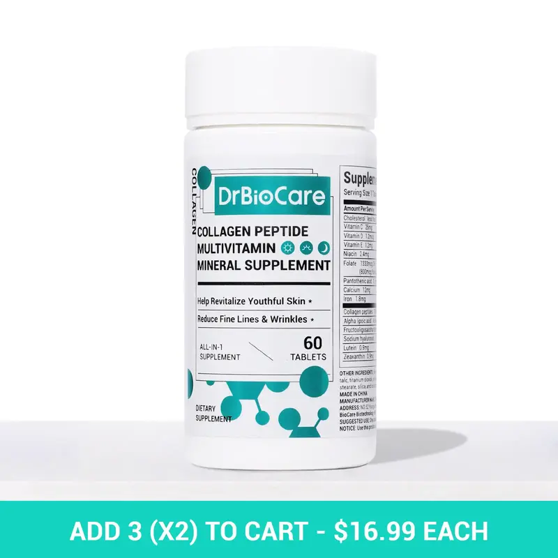 DrBioCare Collagen, Vitamin & Mineral, Contains Vitamin d3, Vitamin C, Probiotics,Vitamin E, Vitamin b & Multivitamin Healthc...