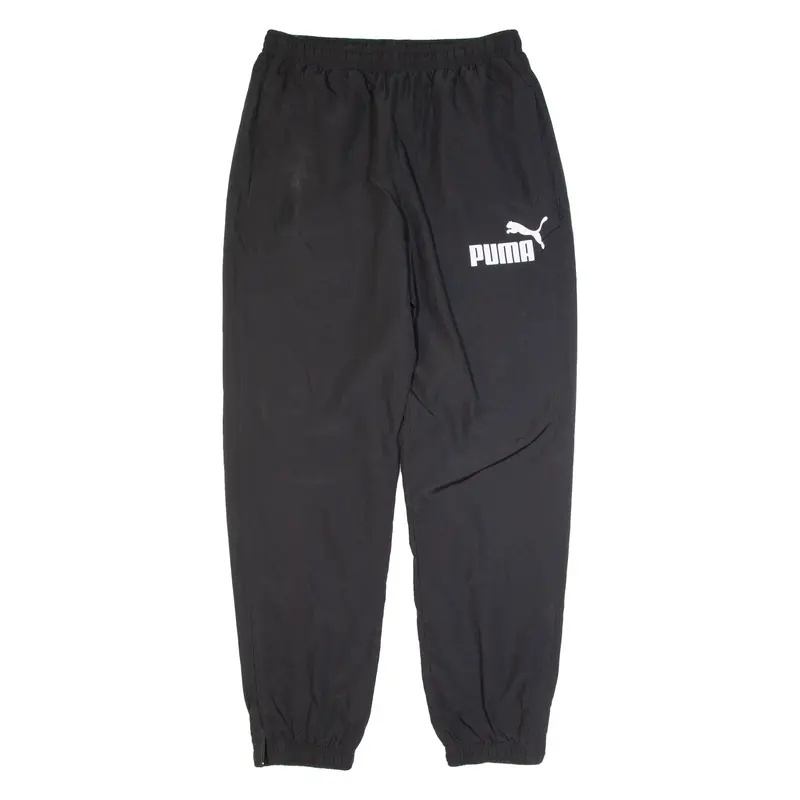 PUMA Mesh Lined Mens Track Pants Black Tapered M W30 L32