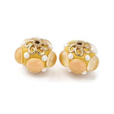 Handmade Resin Indonesia Round Beads