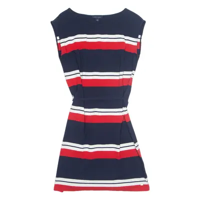 TOMMY HILFIGER Womens Fit & Flare Dress Blue Colourblock Knee Length S
