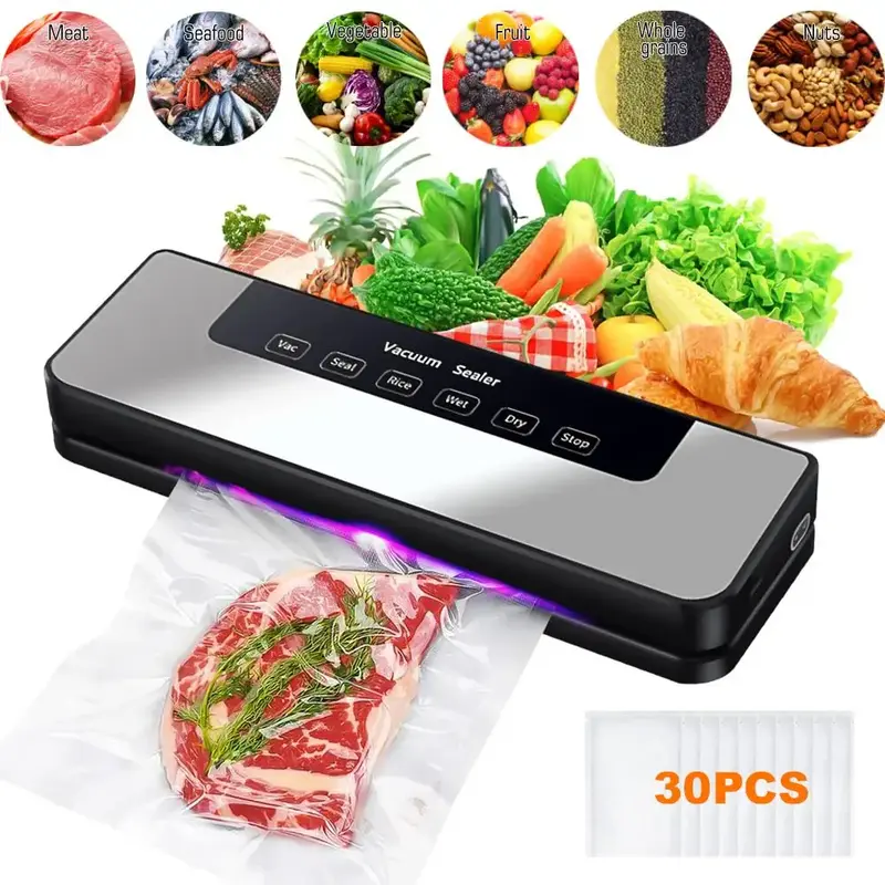 Vacuum Sealer Machine, Automatic Food Sealer Machine for Food Vacuum Packaging, Suction Power, Bags and Cutter Included, with...