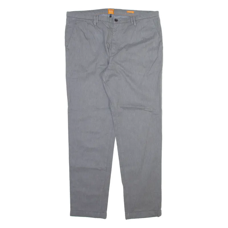 BOSS Mens Trousers Grey Regular Straight W36 L30