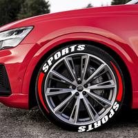 Car and Motorcycle Tire Letter Stickers PVC Rubber Material Style Car Modification Wheel, Sports Car and Motorcycle Stickers ...