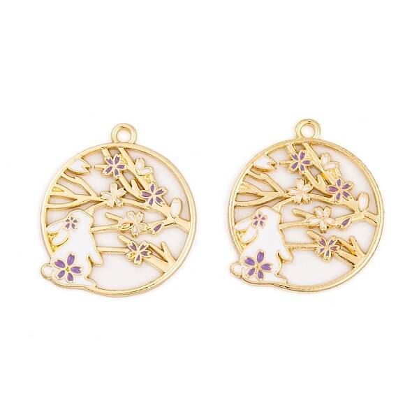 Rack Plating Alloy Enamel Pendants
