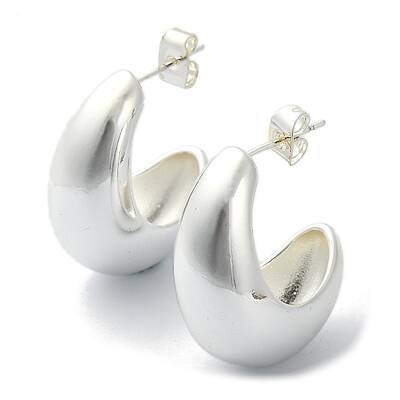 Teardrop Brass Stud Earrings